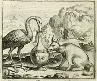 Picture 10 of 128 from Vorstelijcke warande der dieren : waer in de zeden-rijcke philosophie, poëtisch, morael, en historiael, vermakelijck en treffelijck wort voorgestelt : mit exempelen uyt de oude historien, in prose : ende uytleggingen, in rijm verklaert (1682), leaf 27