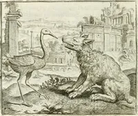 Picture 16 of 128 from Vorstelijcke warande der dieren : waer in de zeden-rijcke philosophie, poëtisch, morael, en historiael, vermakelijck en treffelijck wort voorgestelt : mit exempelen uyt de oude historien, in prose : ende uytleggingen, in rijm verklaert (1682), leaf 39