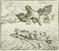 An illustration from Vorstelijcke warande der dieren : waer in de zeden-rijcke philosophie, poëtisch, morael, en historiael, vermakelijck en treffelijck wort voorgestelt : mit exempelen uyt de oude historien, in prose : ende uytleggingen, in rijm verklaert (1682)