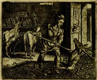 An illustration from Vorstelijcke warande der dieren : waer in de zeden-rijcke philosophie, poëtisch, morael, en historiael, vermakelijck en treffelijck wort voorgestelt : mit exempelen uyt de oude historien, in prose (1682)