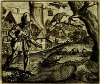 An illustration from Vorstelijcke warande der dieren : waer in de zeden-rijcke philosophie, poëtisch, morael, en historiael, vermakelijck en treffelijck wort voorgestelt : mit exempelen uyt de oude historien, in prose (1682)