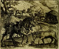 An illustration from Vorstelijcke warande der dieren : waer in de zeden-rijcke philosophie, poëtisch, morael, en historiael, vermakelijck en treffelijck wort voorgestelt : mit exempelen uyt de oude historien, in prose (1682)