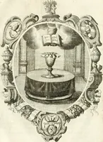 An illustration from Votum unanime Parnassi Salisburgensis deorum judicio et assensu approbatum, dum in celsiss.mum ac rever.mum S.R.I. Principem, Archiepiscopum Salisburgensem &c. &c. electus esset Joannes Ernestus è S.R.I. comitibus de Thun, Episcopus Seccoviensis (1687)
