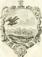 An illustration from Votum unanime Parnassi Salisburgensis deorum judicio et assensu approbatum, dum in celsiss.mum ac rever.mum S.R.I. Principem, Archiepiscopum Salisburgensem &c. &c. electus esset Joannes Ernestus è S.R.I. comitibus de Thun, Episcopus Seccoviensis (1687)