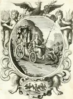 An illustration from Votum unanime Parnassi Salisburgensis deorum judicio et assensu approbatum, dum in celsiss.mum ac rever.mum S.R.I. Principem, Archiepiscopum Salisburgensem &c. &c. electus esset Joannes Ernestus è S.R.I. comitibus de Thun, Episcopus Seccoviensis (1687)