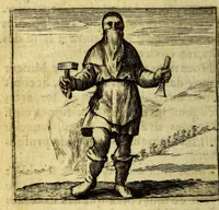 An illustration from Voyage des pais septentrionaux : Dans lequel se void [sic] les moeurs, maniere de vivre, & superstitions des Norweguiens, Lappons, Kiloppes, Borandiens, Syberiens, Samojedes, Zembliens, & Islandois, enrichi de plusieurs figures. (1671)