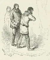An illustration from Voyages et aventures du capitaine Hatteras : les Anglais au pôle nord -- Le désert de glace (1867)