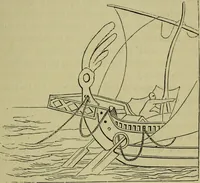 An illustration from The voyage and shipwreck of St. Paul, with dissertations on the life and writings of St. Luke, and the ships and navigation of the ancients (1880)