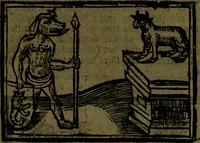 An illustration from The voyages & travels of Sir John Mandevile, Knight, wherein is set down the way to the Holy Land, and to Hierusalem, as also to the lands of the great Caan, and of Prestor John, to Inde, and divers other countries, together with many and strange marvels therein (1684)