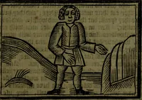 An illustration from The voyages & travels of Sir John Mandevile, Knight, wherein is set down the way to the Holy Land, and to Hierusalem, as also to the lands of the great Caan, and of Prestor John, to Inde, and divers other countries, together with many and strange marvels therein (1684)