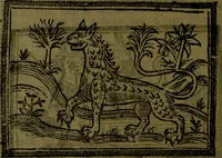 An illustration from The voyages & travels of Sir John Mandevile, Knight, wherein is set down the way to the Holy Land, and to Hierusalem, as also to the lands of the great Caan, and of Prestor John, to Inde, and divers other countries, together with many and strange marvels therein (1684)