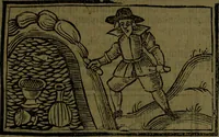 An illustration from The voyages & travels of Sir John Mandevile, Knight, wherein is set down the way to the Holy Land, and to Hierusalem, as also to the lands of the great Caan, and of Prestor John, to Inde, and divers other countries, together with many and strange marvels therein (1684)
