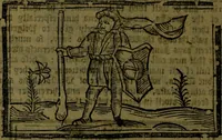 An illustration from The voyages & travels of Sir John Mandevile, Knight, wherein is set down the way to the Holy Land, and to Hierusalem, as also to the lands of the great Caan, and of Prestor John, to Inde, and divers other countries, together with many and strange marvels therein (1684)