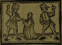 An illustration from The voyages & travels of Sir John Mandevile, Knight, wherein is set down the way to the Holy Land, and to Hierusalem, as also to the lands of the great Caan, and of Prestor John, to Inde, and divers other countries, together with many and strange marvels therein (1684)
