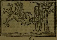 An illustration from The voyages & travels of Sir John Mandevile, Knight, wherein is set down the way to the Holy Land, and to Hierusalem, as also to the lands of the great Caan, and of Prestor John, to Inde, and divers other countries, together with many and strange marvels therein (1684)