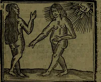 An illustration from The voyages & travels of Sir John Mandevile, Knight, wherein is set down the way to the Holy Land, and to Hierusalem, as also to the lands of the great Caan, and of Prestor John, to Inde, and divers other countries, together with many and strange marvels therein (1684)