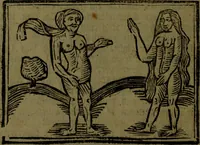An illustration from The voyages & travels of Sir John Mandevile, Knight, wherein is set down the way to the Holy Land, and to Hierusalem, as also to the lands of the great Caan, and of Prestor John, to Inde, and divers other countries, together with many and strange marvels therein (1684)
