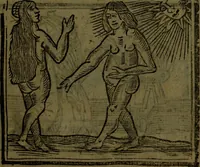 An illustration from The voyages & travels of Sir John Mandevile, Knight, wherein is set down the way to the Holy Land, and to Hierusalem, as also to the lands of the great Caan, and of Prestor John, to Inde, and divers other countries, together with many and strange marvels therein (1684)