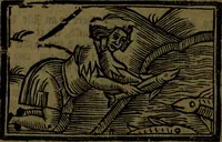 An illustration from The voyages & travels of Sir John Mandevile, Knight, wherein is set down the way to the Holy Land, and to Hierusalem, as also to the lands of the great Caan, and of Prestor John, to Inde, and divers other countries, together with many and strange marvels therein (1684)