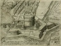 An illustration from Vrbis Romae aedificiorvm illvstrivmqvae svpersvnt reliqviae (1569)