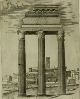 An illustration from Vrbis Romae aedificiorvm illvstrivmqvae svpersvnt reliqviae (1569)