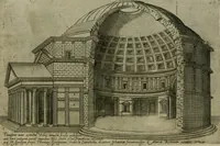 An illustration from Vrbis Romae aedificiorvm illvstrivmqvae svpersvnt reliqviae (1569)