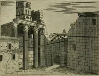 An illustration from Vrbis Romae aedificiorvm illvstrivmqvae svpersvnt reliqviae (1569)