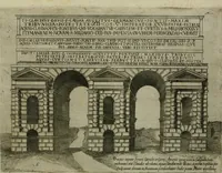 An illustration from Vrbis Romae aedificiorvm illvstrivmqvae svpersvnt reliqviae (1569)