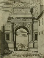 An illustration from Vrbis Romae aedificiorvm illvstrivmqvae svpersvnt reliqviae (1569)