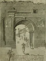 An illustration from Vrbis Romae aedificiorvm illvstrivmqvae svpersvnt reliqviae (1569)