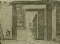 An illustration from Vrbis Romae aedificiorvm illvstrivmqvae svpersvnt reliqviae (1569)