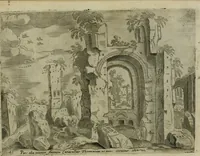 An illustration from Vrbis Romae aedificiorvm illvstrivmqvae svpersvnt reliqviae (1569)