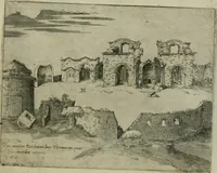 An illustration from Vrbis Romae aedificiorvm illvstrivmqvae svpersvnt reliqviae (1569)