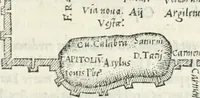 An illustration from Vrbis Romae topographia : nvper ab ipso avctore nonnvllis erroribvs svblatis emandata, addita etiam interpretatione nominum quæ unica litera uel syllaba in antiquis titulis scripta inueniuntur : cvi etiam ab eodem adiectae svnt qvam breuissimæ obseruationes de prænomine, nomine, & cognomine de quibus etsi multi multa scripsere nemo tamen hactenus rei ueritatem attigisse videtur (1544)