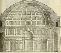 An illustration from Vrbis Romae topographia. Nvper ab ipso avctore nonnvllis erroribvs svblatis emendata. Addita etiam interpretatione Nominum, quae unica Litera, uel Syllaba in antiquis titulis scripta inueniuntur. Cui etiam ab eodem adiectae svnt qvam-breuissimae obseruationes de praenomine, nomine, & cognomine. De quibus etsi multi multa scriptsere, nemo tamen hactenus rei ueritatem attigisse videtur (1544)