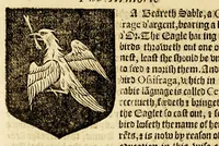 An illustration from VVorkes of armorie : deuided into three bookes, entituled, the concordes of armorie, the armorie of honor, and of cotes and creastes, (1597)