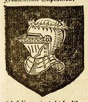 An illustration from VVorkes of armorie : deuided into three bookes, entituled, the concordes of armorie, the armorie of honor, and of cotes and creastes, (1597)