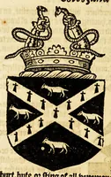 An illustration from VVorkes of armorie : deuided into three bookes, entituled, the concordes of armorie, the armorie of honor, and of cotes and creastes, (1597)