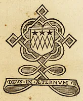 An illustration from VVorkes of armorie : deuided into three bookes, entituled, the concordes of armorie, the armorie of honor, and of cotes and creastes, (1597)