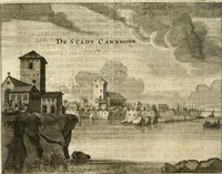 Picture 15 of 109 from Wahrhaftige ausführliche beschreibung der berühmten ostindischen kusten Malabar und Coromandel, als auch der insel Zeylon: samt dero angräntzenden und untergehörigen reichen, fürstentühmen, ländern, städten ... so wol auch der merkwürdigsten kriegshändel, belägerungen, feld- und seeschlachten, sonderlich zwischen den Portugesen und Holländern, handel-und kaufmannschaften: durchgehends verzieret mit neuen landkahrten und abbildungen der vornehmsten städte, festungen, trachten, thiere, früchte, &c. so in India selbst nach dem leben gezeichnet, und folgends mit fleiss zu kupfer gebracht: benebst einer umständlichen und gründlichen entdeckung der abgötterey der ost-indischen heyden, Malabaren, Benjanen, Gentiven, Bramines &c. .. (1672), leaf 119