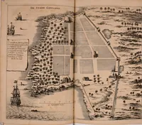 Picture 22 of 109 from Wahrhaftige ausführliche beschreibung der berühmten ostindischen kusten Malabar und Coromandel, als auch der insel Zeylon: samt dero angräntzenden und untergehörigen reichen, fürstentühmen, ländern, städten ... so wol auch der merkwürdigsten kriegshändel, belägerungen, feld- und seeschlachten, sonderlich zwischen den Portugesen und Holländern, handel-und kaufmannschaften: durchgehends verzieret mit neuen landkahrten und abbildungen der vornehmsten städte, festungen, trachten, thiere, früchte, &c. so in India selbst nach dem leben gezeichnet, und folgends mit fleiss zu kupfer gebracht: benebst einer umständlichen und gründlichen entdeckung der abgötterey der ost-indischen heyden, Malabaren, Benjanen, Gentiven, Bramines &c. .. (1672), leaf 165