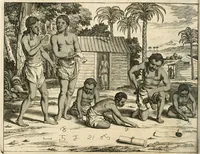 Picture 28 of 109 from Wahrhaftige ausführliche beschreibung der berühmten ostindischen kusten Malabar und Coromandel, als auch der insel Zeylon: samt dero angräntzenden und untergehörigen reichen, fürstentühmen, ländern, städten ... so wol auch der merkwürdigsten kriegshändel, belägerungen, feld- und seeschlachten, sonderlich zwischen den Portugesen und Holländern, handel-und kaufmannschaften: durchgehends verzieret mit neuen landkahrten und abbildungen der vornehmsten städte, festungen, trachten, thiere, früchte, &c. so in India selbst nach dem leben gezeichnet, und folgends mit fleiss zu kupfer gebracht: benebst einer umständlichen und gründlichen entdeckung der abgötterey der ost-indischen heyden, Malabaren, Benjanen, Gentiven, Bramines &c. .. (1672), leaf 227