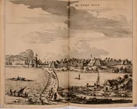 Picture 42 of 109 from Wahrhaftige ausführliche beschreibung der berühmten ostindischen kusten Malabar und Coromandel, als auch der insel Zeylon: samt dero angräntzenden und untergehörigen reichen, fürstentühmen, ländern, städten ... so wol auch der merkwürdigsten kriegshändel, belägerungen, feld- und seeschlachten, sonderlich zwischen den Portugesen und Holländern, handel-und kaufmannschaften: durchgehends verzieret mit neuen landkahrten und abbildungen der vornehmsten städte, festungen, trachten, thiere, früchte, &c. so in India selbst nach dem leben gezeichnet, und folgends mit fleiss zu kupfer gebracht: benebst einer umständlichen und gründlichen entdeckung der abgötterey der ost-indischen heyden, Malabaren, Benjanen, Gentiven, Bramines &c. .. (1672), leaf 311