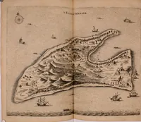 Picture 52 of 109 from Wahrhaftige ausführliche beschreibung der berühmten ostindischen kusten Malabar und Coromandel, als auch der insel Zeylon: samt dero angräntzenden und untergehörigen reichen, fürstentühmen, ländern, städten ... so wol auch der merkwürdigsten kriegshändel, belägerungen, feld- und seeschlachten, sonderlich zwischen den Portugesen und Holländern, handel-und kaufmannschaften: durchgehends verzieret mit neuen landkahrten und abbildungen der vornehmsten städte, festungen, trachten, thiere, früchte, &c. so in India selbst nach dem leben gezeichnet, und folgends mit fleiss zu kupfer gebracht: benebst einer umständlichen und gründlichen entdeckung der abgötterey der ost-indischen heyden, Malabaren, Benjanen, Gentiven, Bramines &c. .. (1672), leaf 437