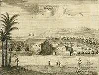 Picture 58 of 109 from Wahrhaftige ausführliche beschreibung der berühmten ostindischen kusten Malabar und Coromandel, als auch der insel Zeylon: samt dero angräntzenden und untergehörigen reichen, fürstentühmen, ländern, städten ... so wol auch der merkwürdigsten kriegshändel, belägerungen, feld- und seeschlachten, sonderlich zwischen den Portugesen und Holländern, handel-und kaufmannschaften: durchgehends verzieret mit neuen landkahrten und abbildungen der vornehmsten städte, festungen, trachten, thiere, früchte, &c. so in India selbst nach dem leben gezeichnet, und folgends mit fleiss zu kupfer gebracht: benebst einer umständlichen und gründlichen entdeckung der abgötterey der ost-indischen heyden, Malabaren, Benjanen, Gentiven, Bramines &c. .. (1672), leaf 452