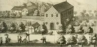 An illustration from Wahrhaftige ausführliche beschreibung der berühmten ostindischen kusten Malabar und Coromandel, als auch der insel Zeylon: samt dero angräntzenden und untergehörigen reichen, fürstentühmen, ländern, städten ... so wol auch der merkwürdigsten kriegshändel, belägerungen, feld- und seeschlachten, sonderlich zwischen den Portugesen und Holländern, handel-und kaufmannschaften: durchgehends verzieret mit neuen landkahrten und abbildungen der vornehmsten städte, festungen, trachten, thiere, früchte, &c. so in India selbst nach dem leben gezeichnet, und folgends mit fleiss zu kupfer gebracht: benebst einer umständlichen und gründlichen entdeckung der abgötterey der ost-indischen heyden, Malabaren, Benjanen, Gentiven, Bramines &c. .. (1672)