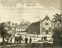 Picture 66 of 109 from Wahrhaftige ausführliche beschreibung der berühmten ostindischen kusten Malabar und Coromandel, als auch der insel Zeylon: samt dero angräntzenden und untergehörigen reichen, fürstentühmen, ländern, städten ... so wol auch der merkwürdigsten kriegshändel, belägerungen, feld- und seeschlachten, sonderlich zwischen den Portugesen und Holländern, handel-und kaufmannschaften: durchgehends verzieret mit neuen landkahrten und abbildungen der vornehmsten städte, festungen, trachten, thiere, früchte, &c. so in India selbst nach dem leben gezeichnet, und folgends mit fleiss zu kupfer gebracht: benebst einer umständlichen und gründlichen entdeckung der abgötterey der ost-indischen heyden, Malabaren, Benjanen, Gentiven, Bramines &c. .. (1672), leaf 461