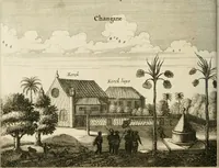 Picture 67 of 109 from Wahrhaftige ausführliche beschreibung der berühmten ostindischen kusten Malabar und Coromandel, als auch der insel Zeylon: samt dero angräntzenden und untergehörigen reichen, fürstentühmen, ländern, städten ... so wol auch der merkwürdigsten kriegshändel, belägerungen, feld- und seeschlachten, sonderlich zwischen den Portugesen und Holländern, handel-und kaufmannschaften: durchgehends verzieret mit neuen landkahrten und abbildungen der vornehmsten städte, festungen, trachten, thiere, früchte, &c. so in India selbst nach dem leben gezeichnet, und folgends mit fleiss zu kupfer gebracht: benebst einer umständlichen und gründlichen entdeckung der abgötterey der ost-indischen heyden, Malabaren, Benjanen, Gentiven, Bramines &c. .. (1672), leaf 461