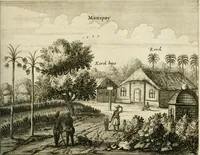 Picture 68 of 109 from Wahrhaftige ausführliche beschreibung der berühmten ostindischen kusten Malabar und Coromandel, als auch der insel Zeylon: samt dero angräntzenden und untergehörigen reichen, fürstentühmen, ländern, städten ... so wol auch der merkwürdigsten kriegshändel, belägerungen, feld- und seeschlachten, sonderlich zwischen den Portugesen und Holländern, handel-und kaufmannschaften: durchgehends verzieret mit neuen landkahrten und abbildungen der vornehmsten städte, festungen, trachten, thiere, früchte, &c. so in India selbst nach dem leben gezeichnet, und folgends mit fleiss zu kupfer gebracht: benebst einer umständlichen und gründlichen entdeckung der abgötterey der ost-indischen heyden, Malabaren, Benjanen, Gentiven, Bramines &c. .. (1672), leaf 462