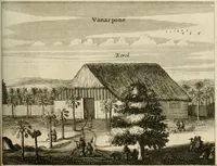 Picture 69 of 109 from Wahrhaftige ausführliche beschreibung der berühmten ostindischen kusten Malabar und Coromandel, als auch der insel Zeylon: samt dero angräntzenden und untergehörigen reichen, fürstentühmen, ländern, städten ... so wol auch der merkwürdigsten kriegshändel, belägerungen, feld- und seeschlachten, sonderlich zwischen den Portugesen und Holländern, handel-und kaufmannschaften: durchgehends verzieret mit neuen landkahrten und abbildungen der vornehmsten städte, festungen, trachten, thiere, früchte, &c. so in India selbst nach dem leben gezeichnet, und folgends mit fleiss zu kupfer gebracht: benebst einer umständlichen und gründlichen entdeckung der abgötterey der ost-indischen heyden, Malabaren, Benjanen, Gentiven, Bramines &c. .. (1672), leaf 462